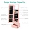 Best Choice Products 360 Swivel Standing Mirrored Jewelry Cabinet, LED-Lit Makeup Organizer w/ Mirror